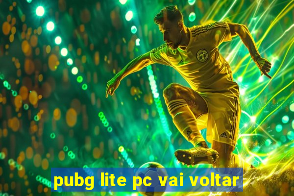 pubg lite pc vai voltar