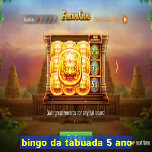 bingo da tabuada 5 ano