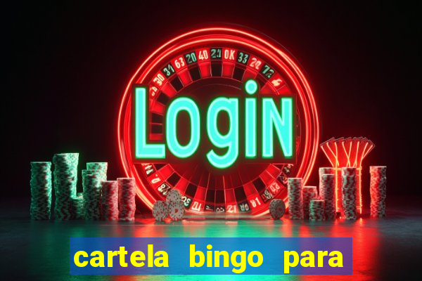 cartela bingo para cha de cozinha imprimir gratis