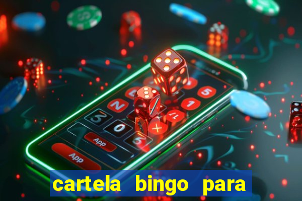 cartela bingo para cha de cozinha imprimir gratis