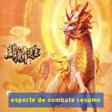 esporte de combate resumo