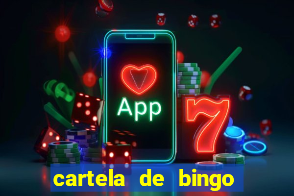 cartela de bingo pra imprimir