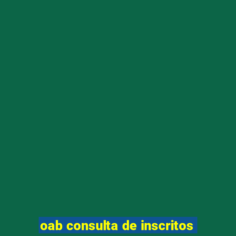 oab consulta de inscritos