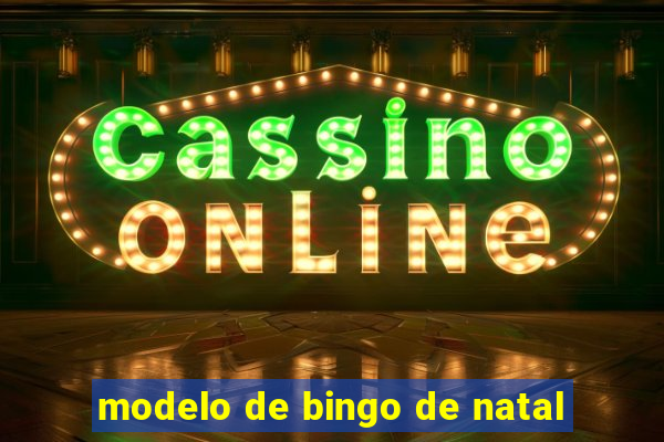 modelo de bingo de natal