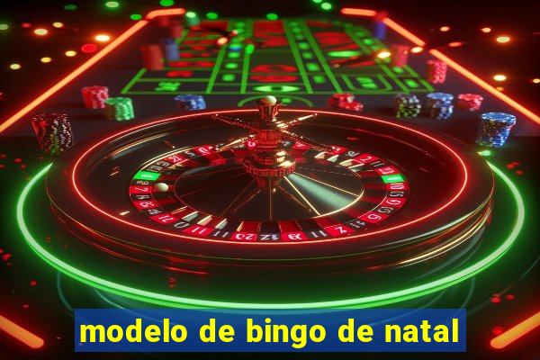 modelo de bingo de natal