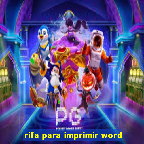 rifa para imprimir word