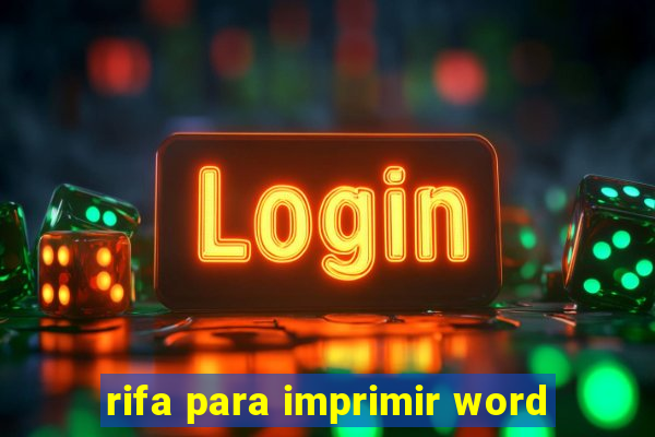 rifa para imprimir word