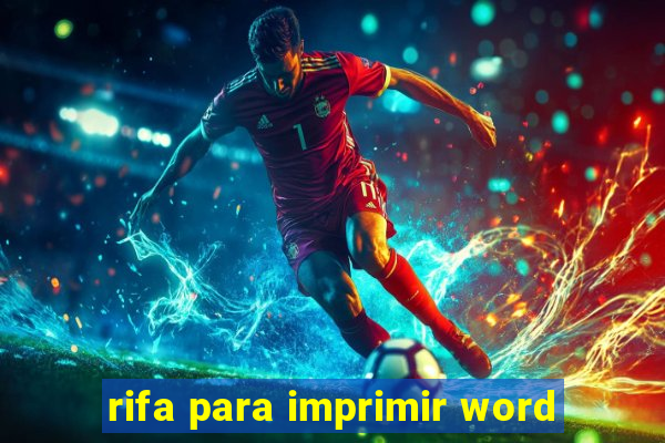 rifa para imprimir word