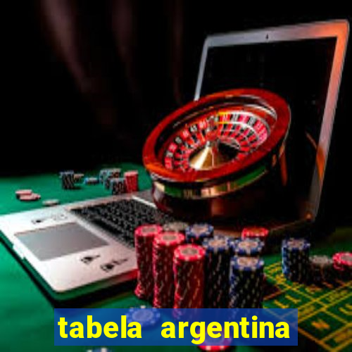 tabela argentina torneo betano