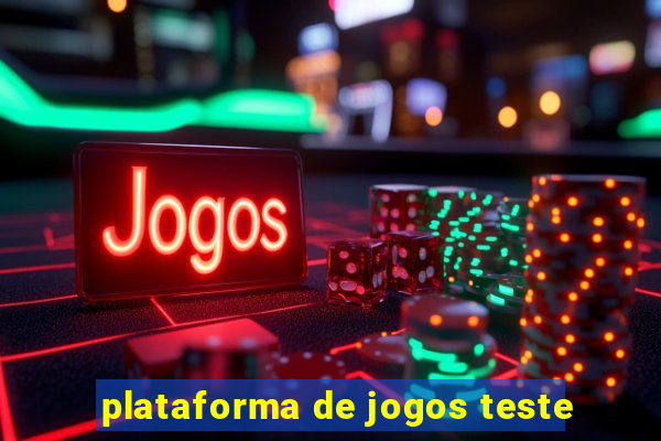 plataforma de jogos teste