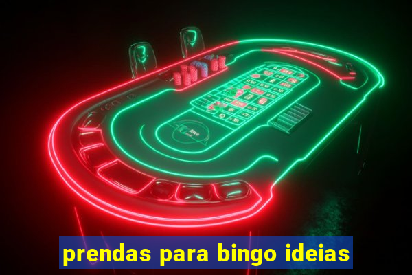 prendas para bingo ideias