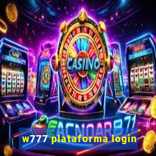 w777 plataforma login