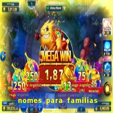 nomes para familias em jogos