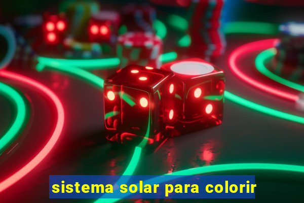 sistema solar para colorir