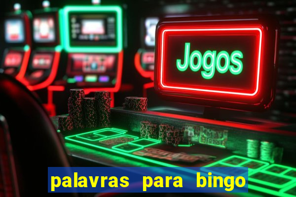 palavras para bingo cha de bebe