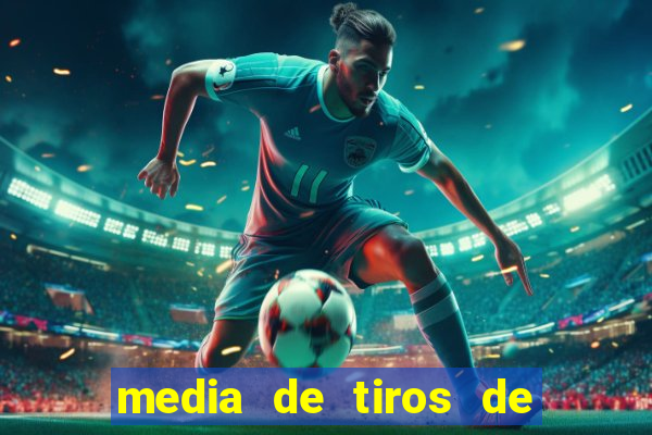 media de tiros de meta por jogo