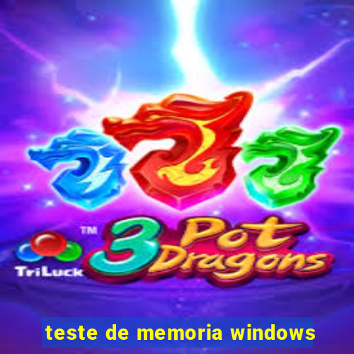 teste de memoria windows