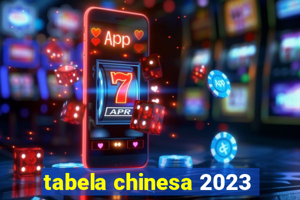 tabela chinesa 2023