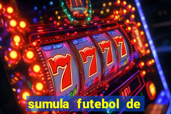 sumula futebol de campo word