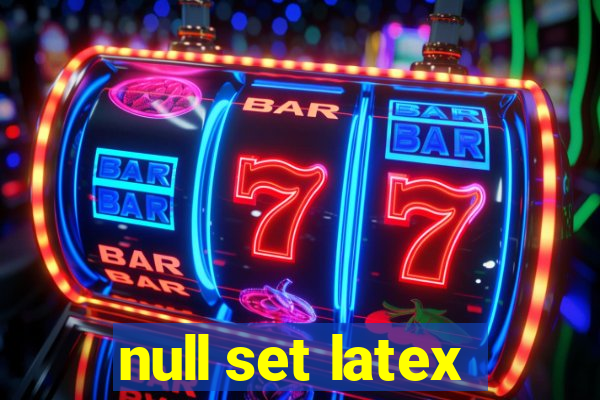 null set latex