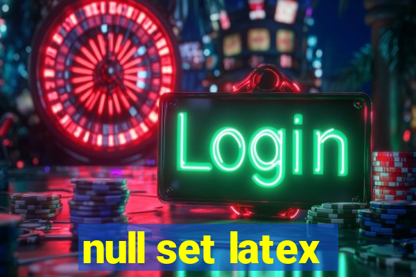 null set latex