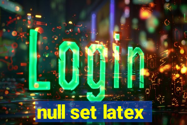 null set latex