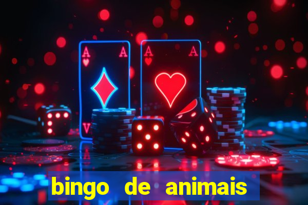 bingo de animais para educa??o infantil