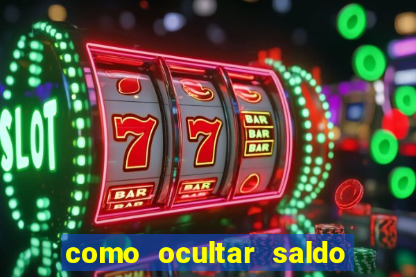 como ocultar saldo na betfair