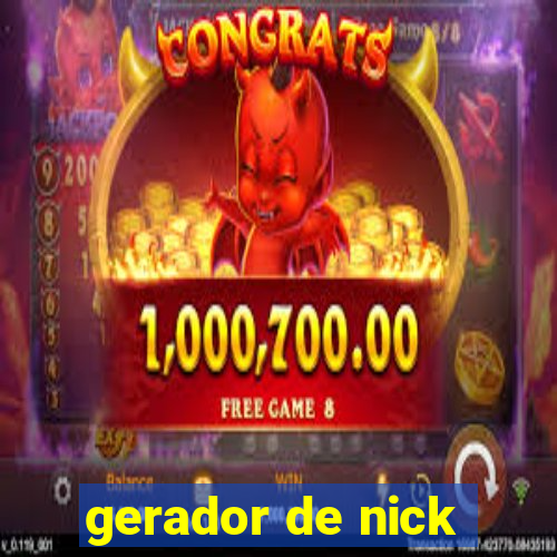 gerador de nick