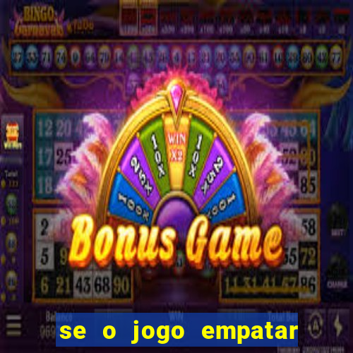 se o jogo empatar hoje quem ganha