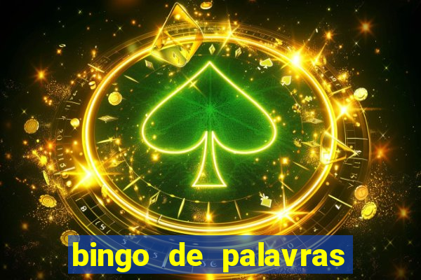 bingo de palavras 3 ano