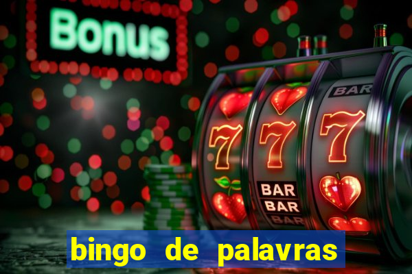 bingo de palavras 3 ano