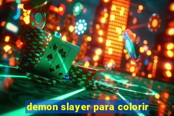 demon slayer para colorir