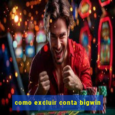 como excluir conta bigwin