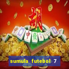 sumula futebol 7 society excel