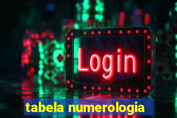 tabela numerologia