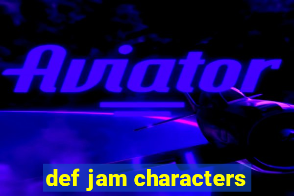 def jam characters