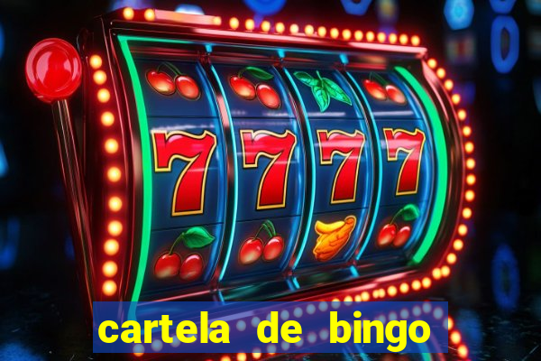 cartela de bingo cha de bebe