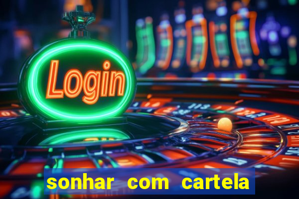 sonhar com cartela de bingo