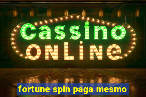 fortune spin paga mesmo