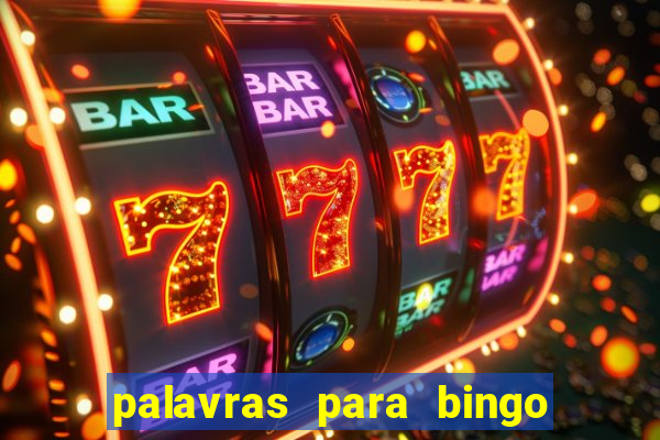 palavras para bingo cha de bebe