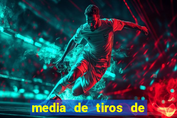 media de tiros de meta por jogo