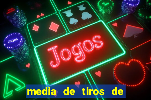 media de tiros de meta por jogo