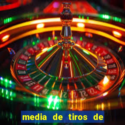 media de tiros de meta por jogo