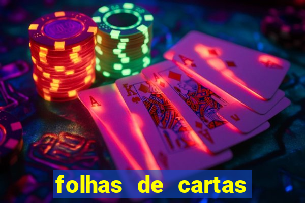 folhas de cartas para imprimir