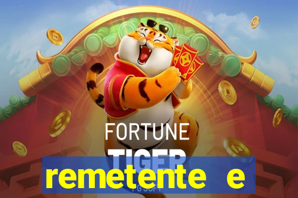 remetente e destinatário modelo