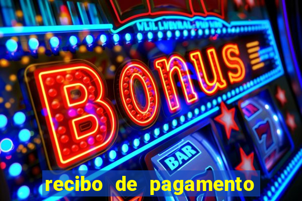 recibo de pagamento simples word